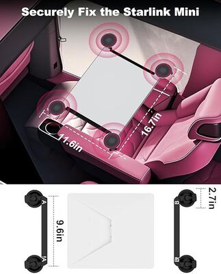 خرید پایه نگهدارنده با مکش قوی برای Starlink Mini، کیت آداپتور ایمن سقف خودرو برای رانندگی online manufacture