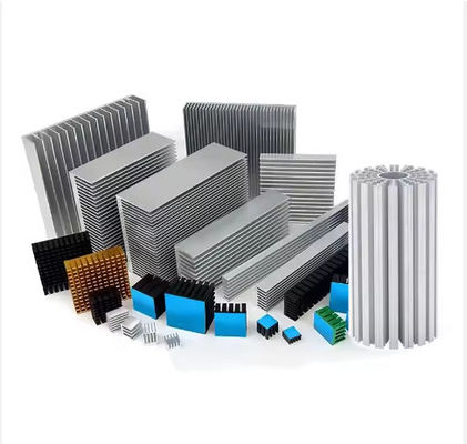 تابش باله آلومینیومی محفظه حرارتی برای قدرت بالا LED IC تراشه خنک کننده رادیاتور